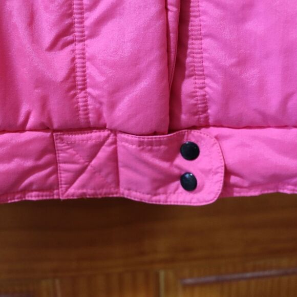Jansport Vintage 90s Pink Ski Snow Jacket Medium Asymmetric Buttons Nostalgic - Picture 9 of 14